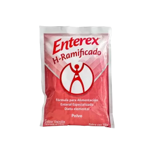 Vista frontal de un sobre de Enterex H-Ramificado.