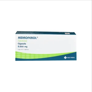 Vista frontal de una caja de Hidroferol.
