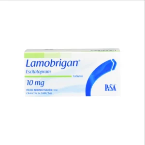 Vista frontal de una caja de Lamobrigan.