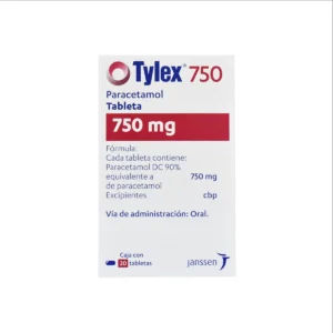 Vista frontal de una caja de Tylex 750.