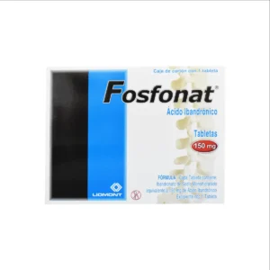 Vista frontal de una caja de Fosfonat.