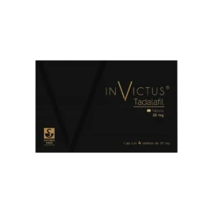 Vista frontal de una caja de Invictus.