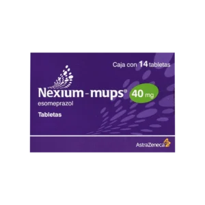 Vista frontal de una caja de Nexium-Mups.