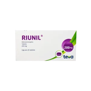 Vista frontal de una caja de Riunil.