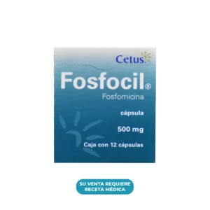 Vista frontal de una caja de Fosfocil.