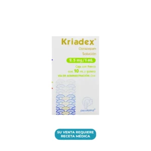 Vista frontal de una caja de Kriadex 10ml.