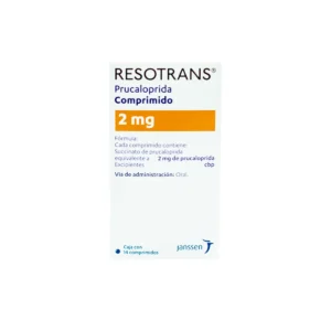 Vista frontal de una caja de Resotrans.